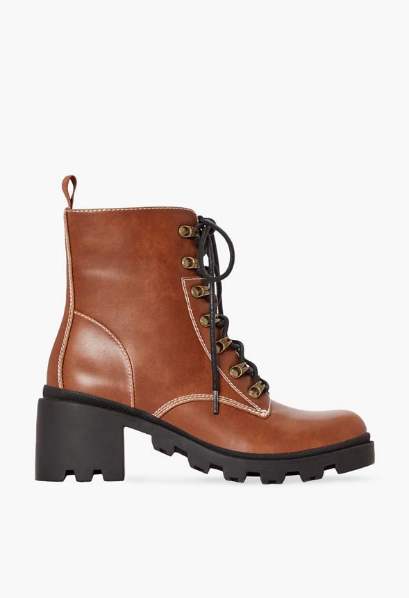 Letty Lace-Up Combat Boot | JustFab