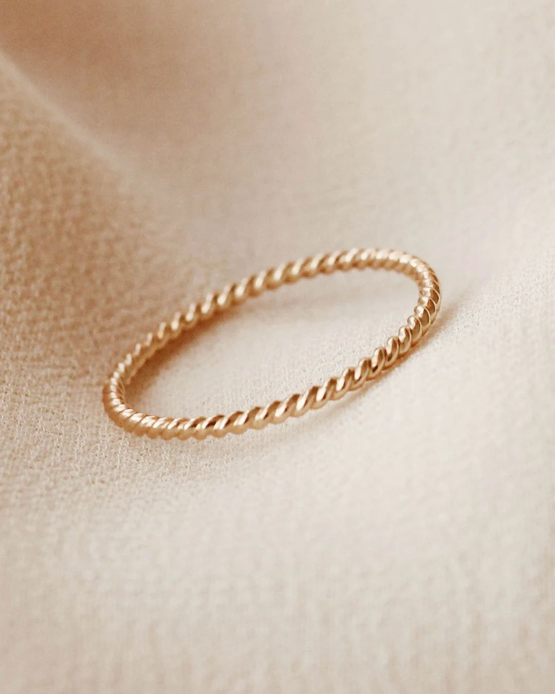 Thin Twist Ring, Dainty Twist Ring, Stacking Ring, 14K Gold Filled R1362 - Etsy | Etsy (US)
