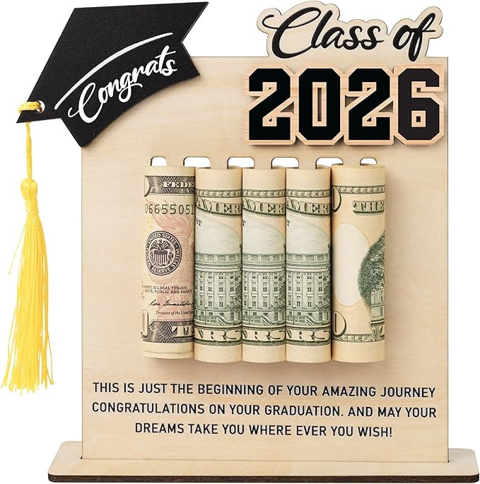 Class of 2026 Graduation Money Holder 2026, Wooden Graduation Money Cash, 2026 Graduation Gifts f... | Amazon (US)