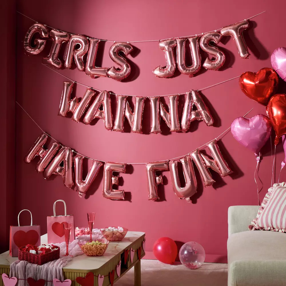 Argos Home Girls Just Wanna Have Fun Letter Balloons Kit | argos.co.uk
