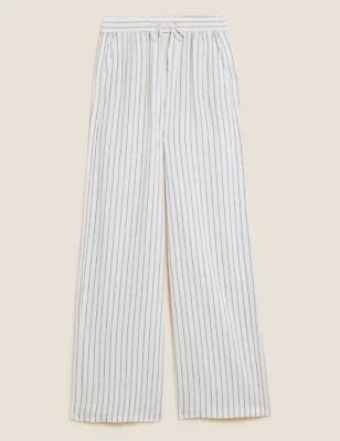 Linen Rich Wide Leg Trousers | M&S Collection | M&S | Marks & Spencer (UK)