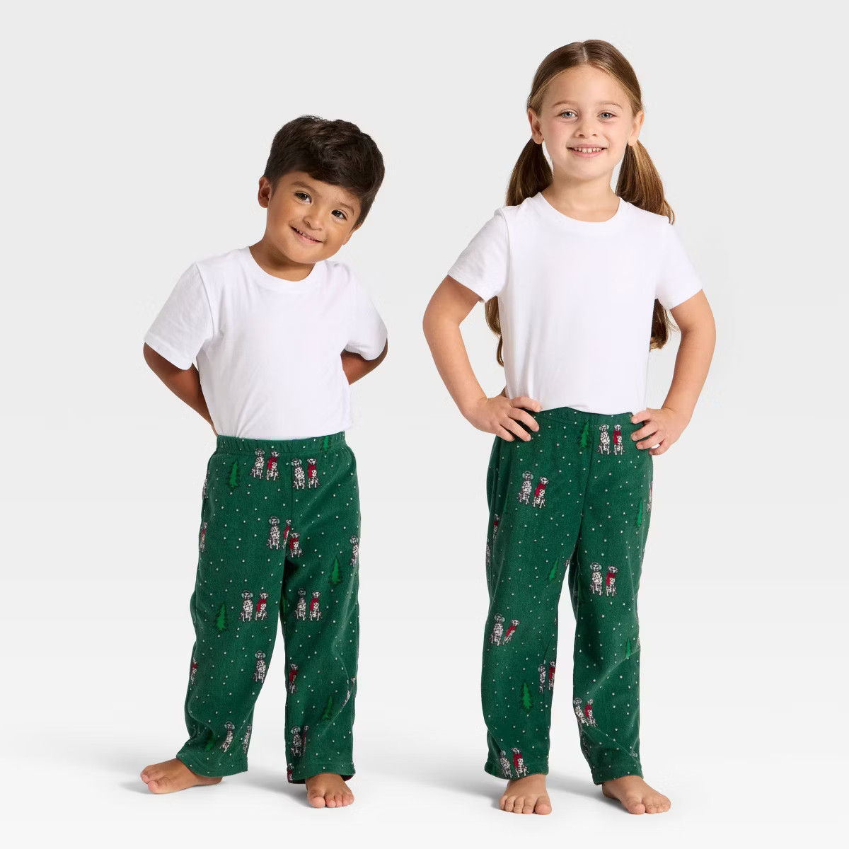 Toddler Dalmatian Microfleece Holiday Matching Family Pajama Pants - Wondershop™ Green | Target