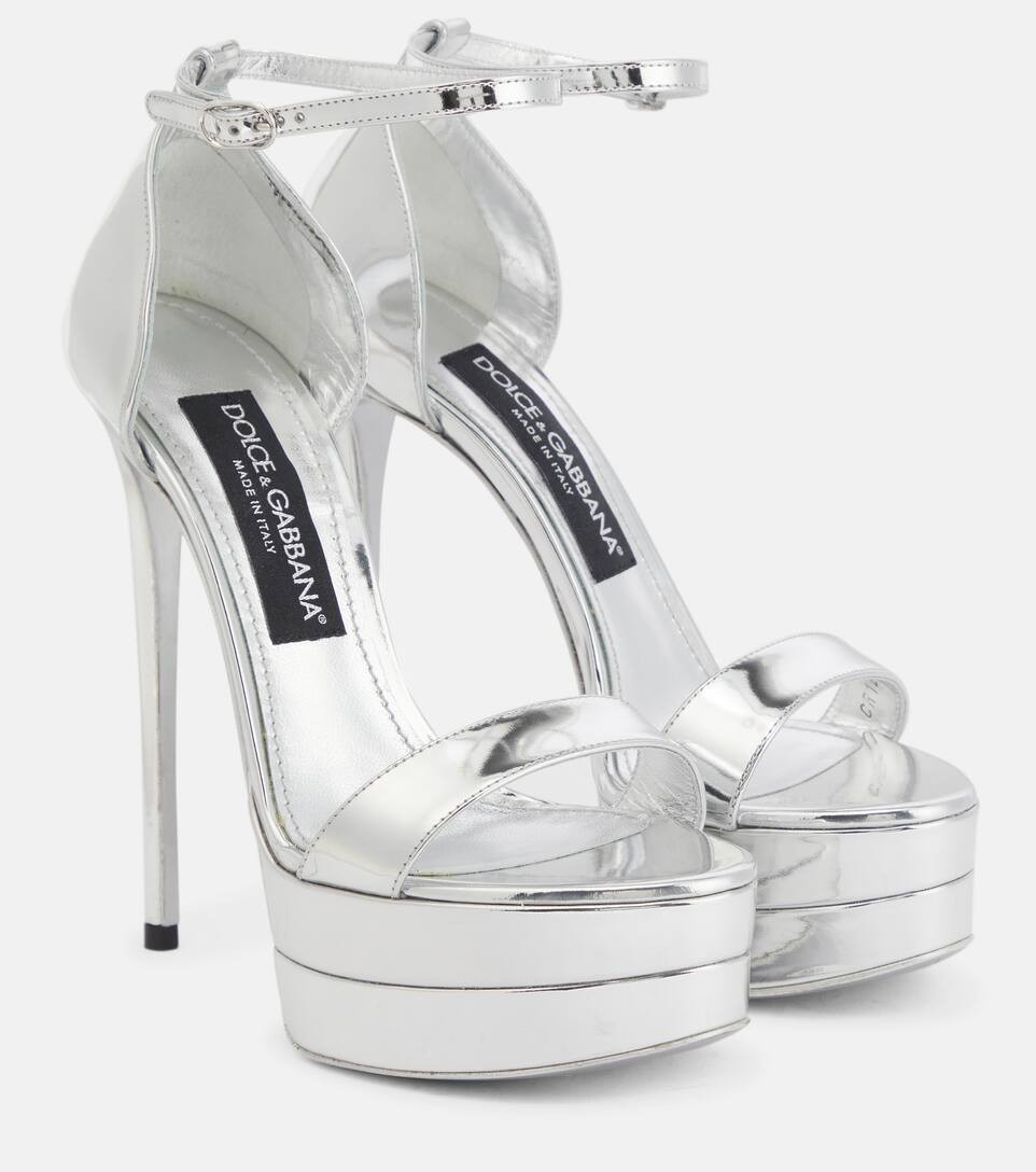 Keira metallic leather platform sandals | Mytheresa (INTL)