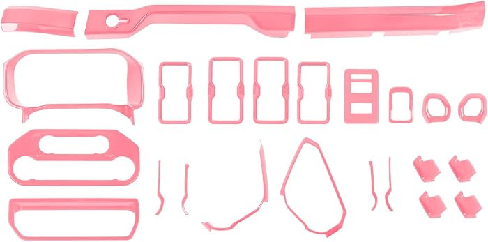 Hoolcar 24Pcs Pink ABS Interior Trim Decor Cover Interior Accessories Kit Fit for 2021-2024 Ford ... | Amazon (US)