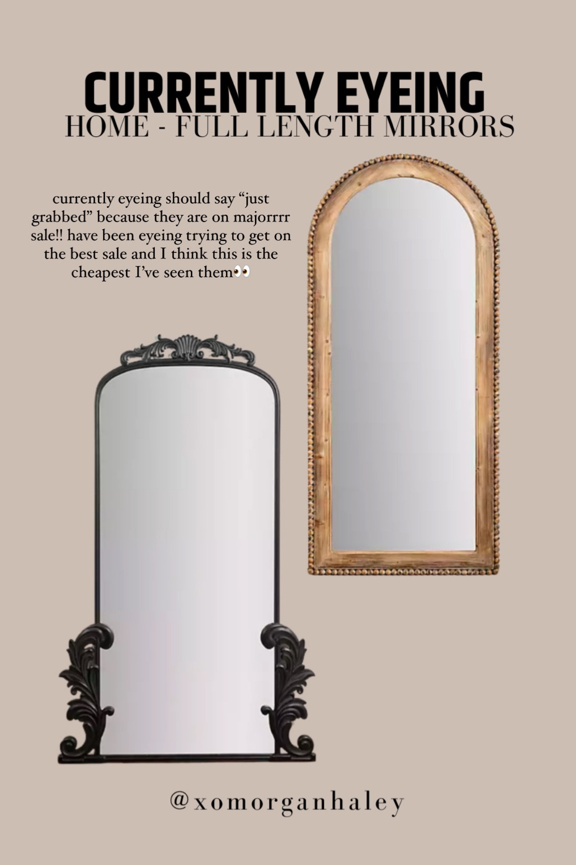 Labor Day sale on full length mirrors! Classic chic and boho warm homey vibes! make sure to add code for extra $ off! 

#LTKsalealert #LTKhome