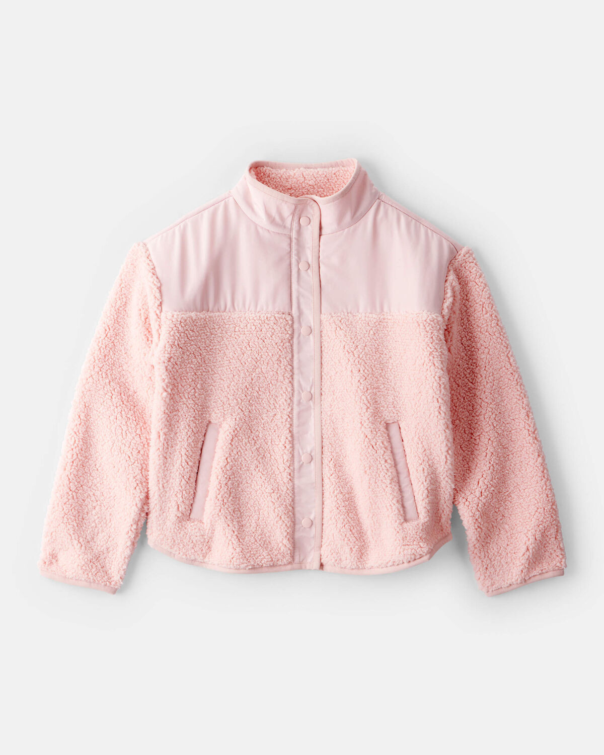 Girls Long-Sleeve Sherpa Jacket - Pink | Carter's Inc
