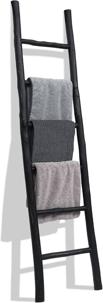 FUIN Fully Assembled 6ft Wood Blanket Ladder Living Room Decorative Wall Leaning Farmhouse Quilt ... | Amazon (US)