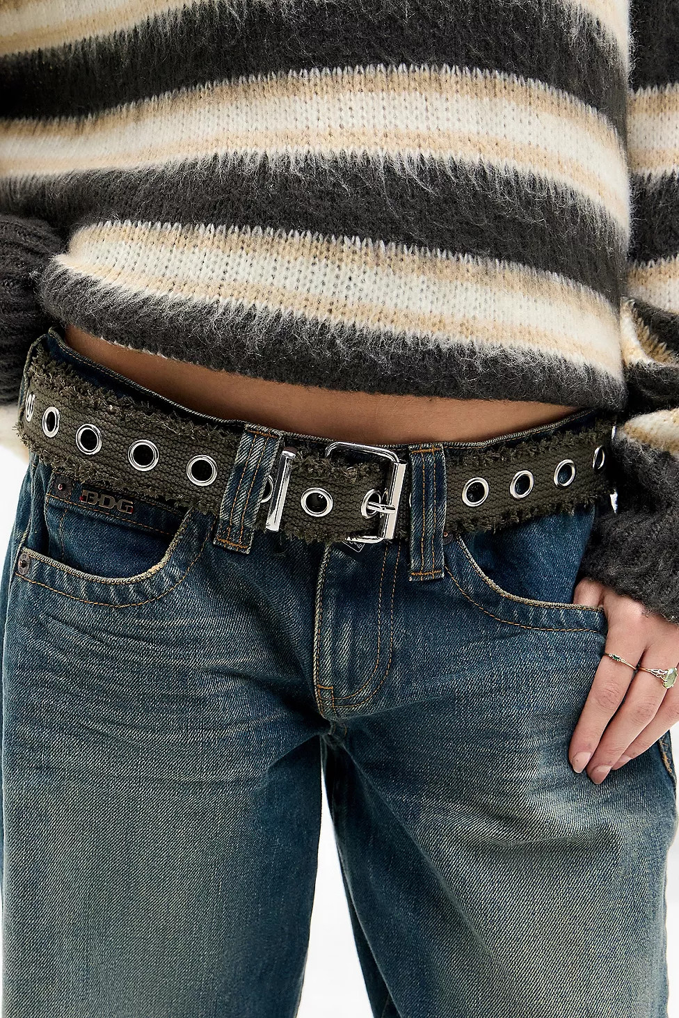UO Eyelet Webbing Belt | Urban Outfitters UK