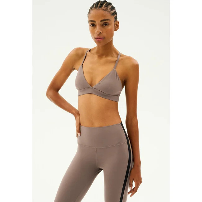 SPLITS59 | Theo Rigor Bra, Lentil (Brown, Size Large) | Maisonette | Maisonette