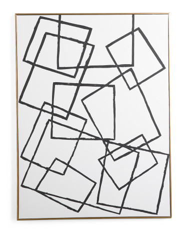 30x40 White Blocked Embrace Wall Art | TJ Maxx