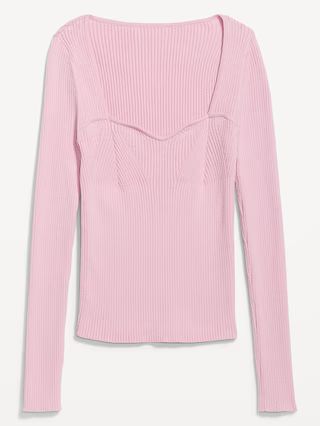 Fitted Rib-Knit Sweater for Women | Old Navy (US)