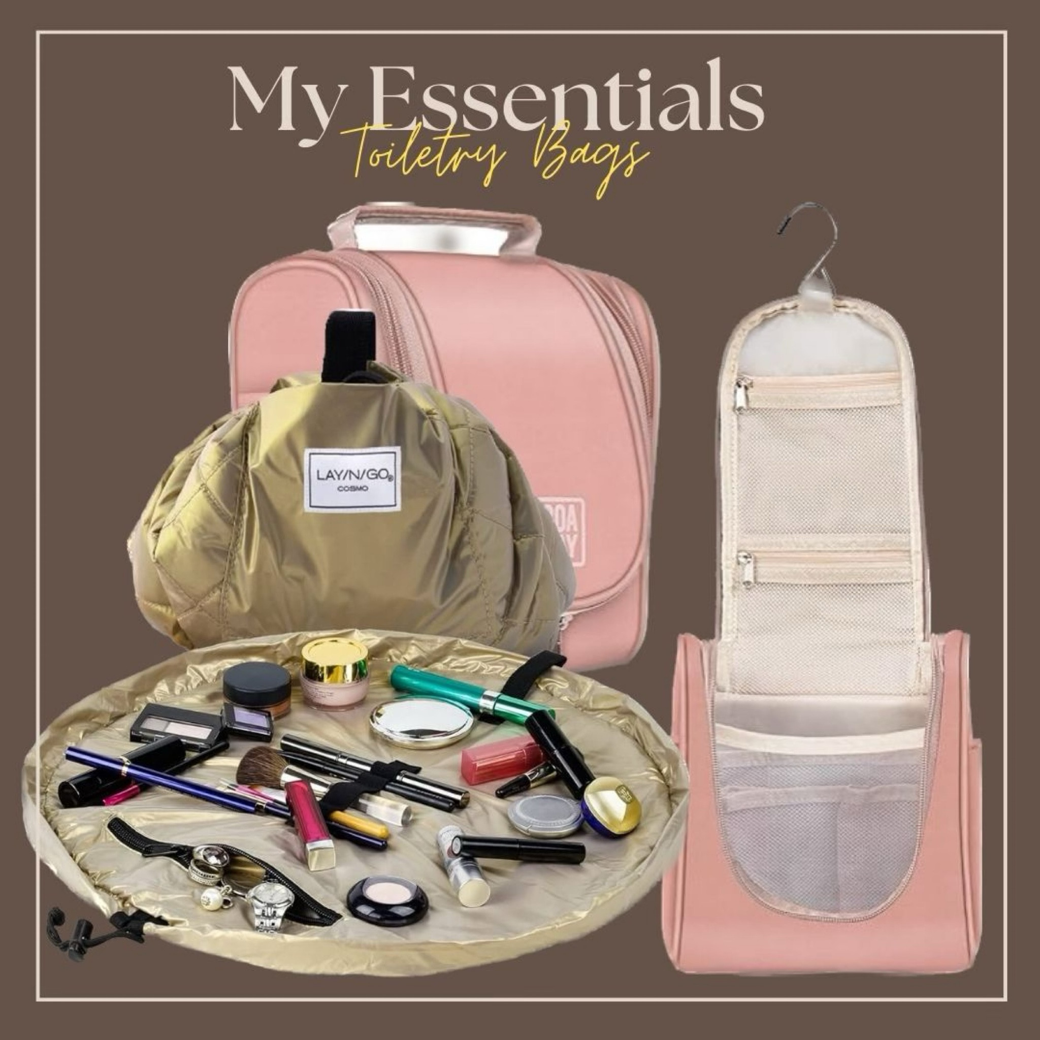 I have travelled every 5-7 days for 4 months now and I have tried so many Amazon toiletry bags. Im embarrassed to say 95% of them are bad, whether expensive or not. BUT THESE, oh baby, I found 2 I love! One for makeup and one for skincare, etc. 
•
•
•
#travelbags #toiletrybag #amazonbag

#LTKtravel #LTKbeauty #LTKitbag