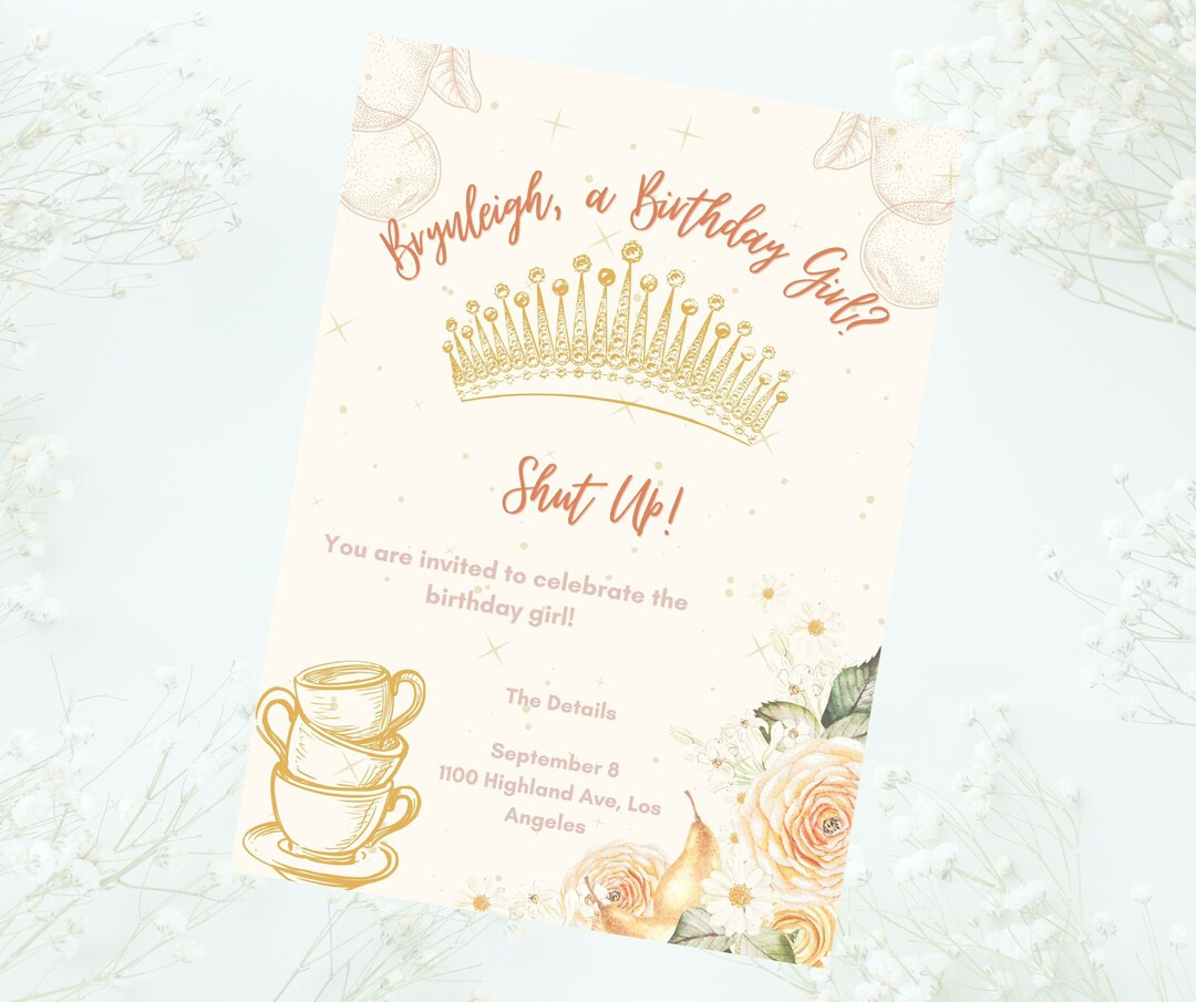 Princess Diaries Birthday Invite/princess Themed Party/genovia/birthday Invitation - Etsy | Etsy (US)