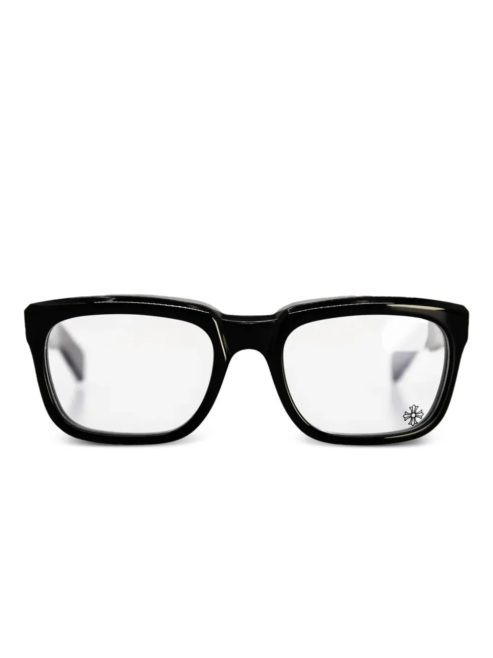 Chrome Hearts rectangle-frame glasses - Black | Farfetch Global