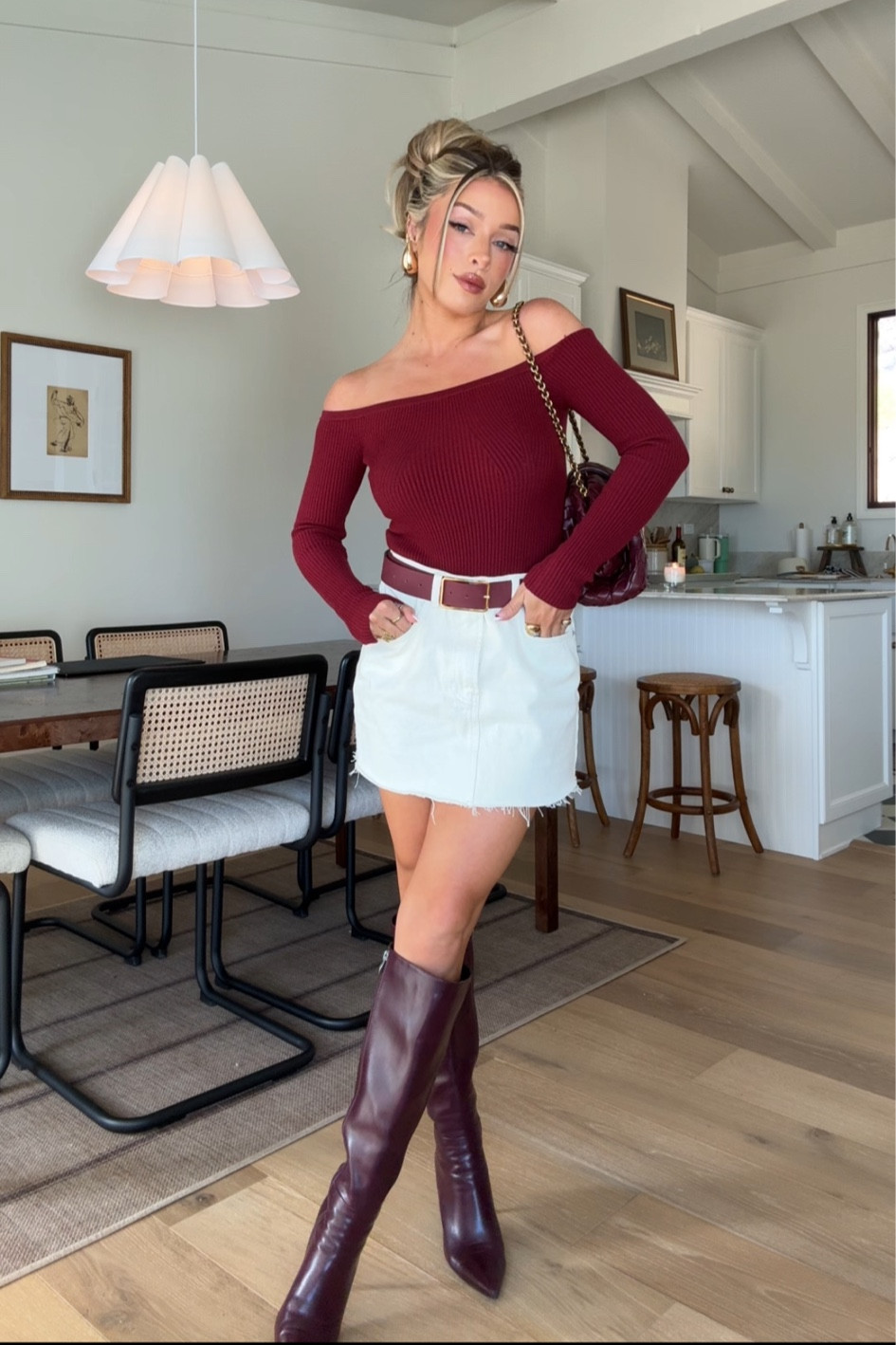 Size s skirt
Size s top 
Boots code DELANEY 


#LTKFindsUnder100 #LTKSeasonal #LTKHoliday