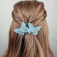 Butterfly Hair Clip For Sweet Ladies, Insect Barrette Bun, Bohemian Hairpin Gift Mom | Etsy (US)