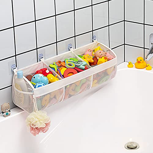 Amazon.com: Austion Original 3 Compartment Horizontal Large Openings Bath Toy Organizer for Tub, ... | Amazon (US)