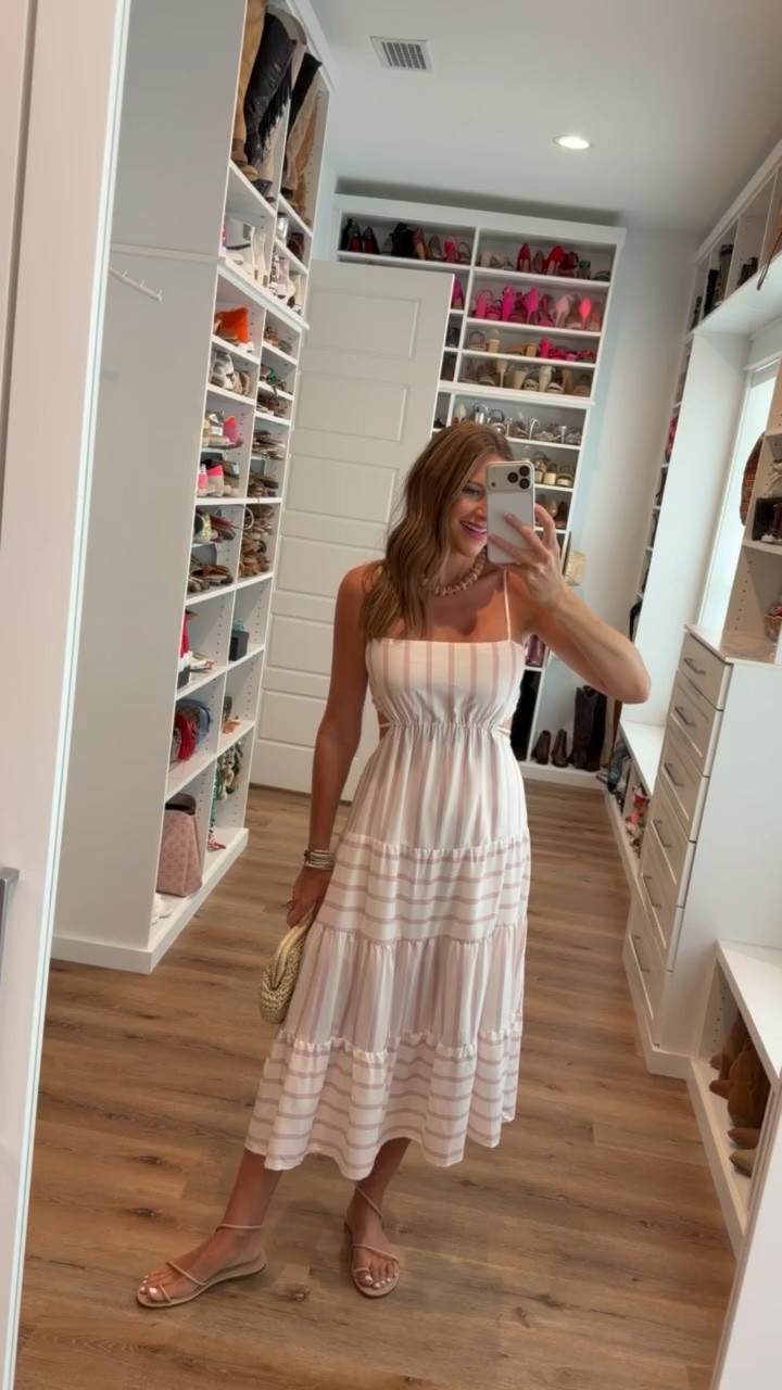 In a medium dress, necklace sandals and accessories - fits tts.

#LTKootd #LTKgrwm #LTKSeasonal