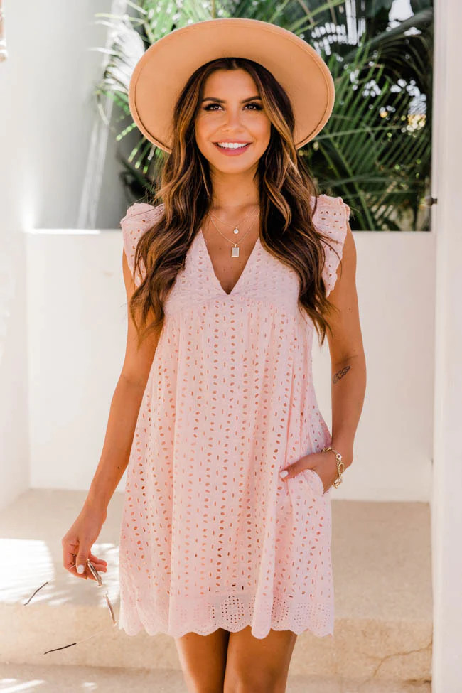 You Found My Heart Blush Lace Romper | The Pink Lily Boutique