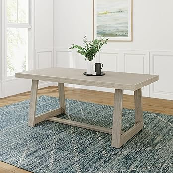 Plank+Beam 72 Inch Dining Table, Solid Wood Modern Kitchen Table, Large Wooden Rectangular Dinner... | Amazon (US)