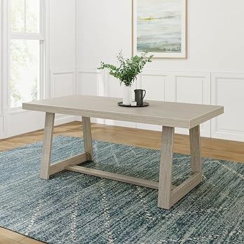 Plank+Beam 72 Inch Dining Table, Solid Wood Modern Kitchen Table, Large Wooden Rectangular Dinner... | Amazon (US)