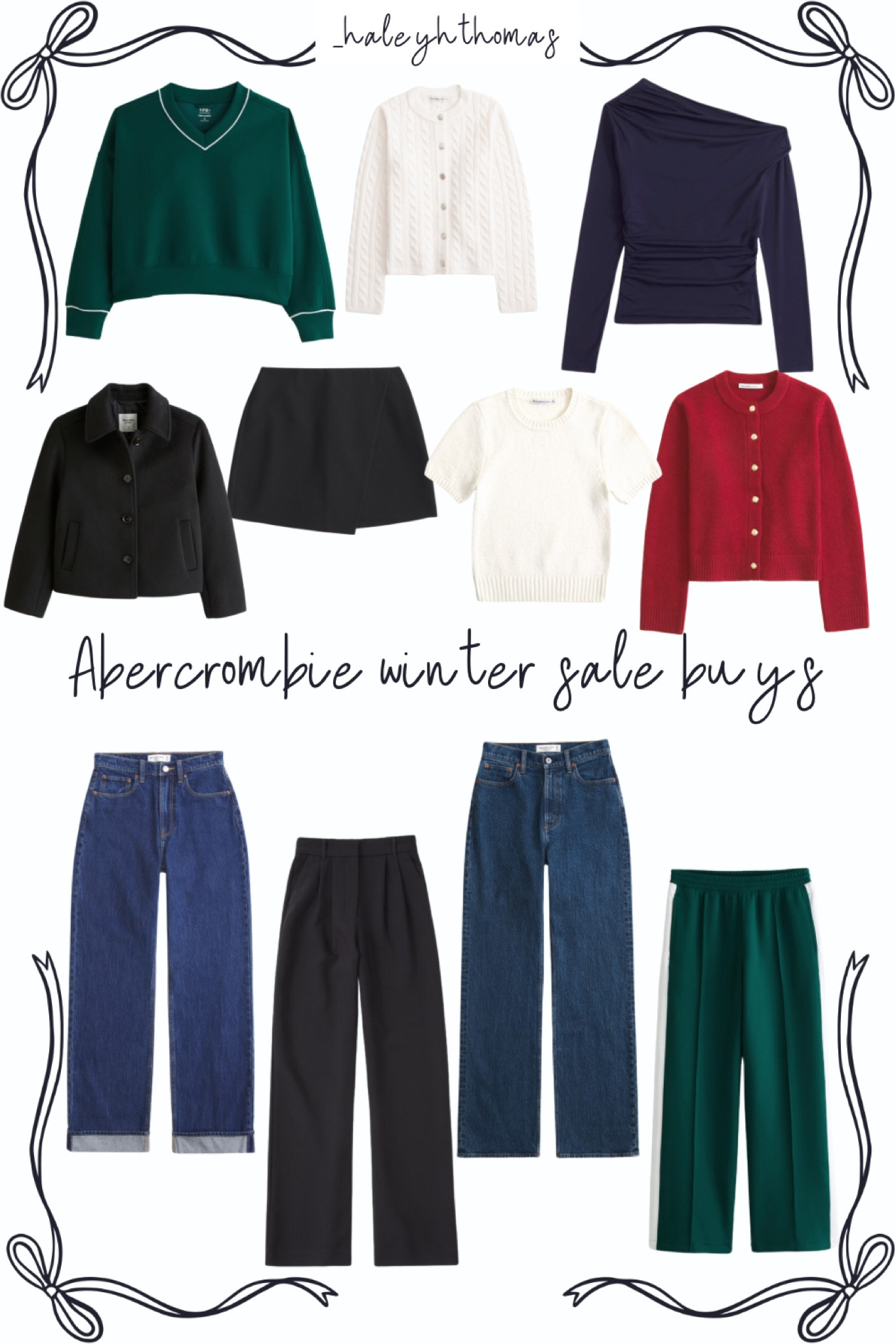 Cozy up in style with Abercrombie’s winter sale! ❄️ From warm sweaters and chic outerwear to trendy accessories and comfy essentials, I've rounded up the BEST finds to elevate your winter wardrobe. 🧣🧥 Whether you're layering up for chilly days or treating yourself to cozy pieces, these must-haves won’t last long! Shop the sale now before it’s too late and score incredible deals on your favorite styles. 🛍️ #WinterWardrobe #AbercrombieSale #LTKFinds #SaleAlert #WinterEssentials #CozyVibes #TrendyStyle #LTKShop #SeasonalSteals

#LTKSaleAlert #LTKFindsUnder100 #LTKStyleTip