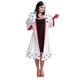 Disguise Women's De Vil Costume Accessory, Official Disney Cruella Coat and Gloves Set, Multicolored | Amazon (US)
