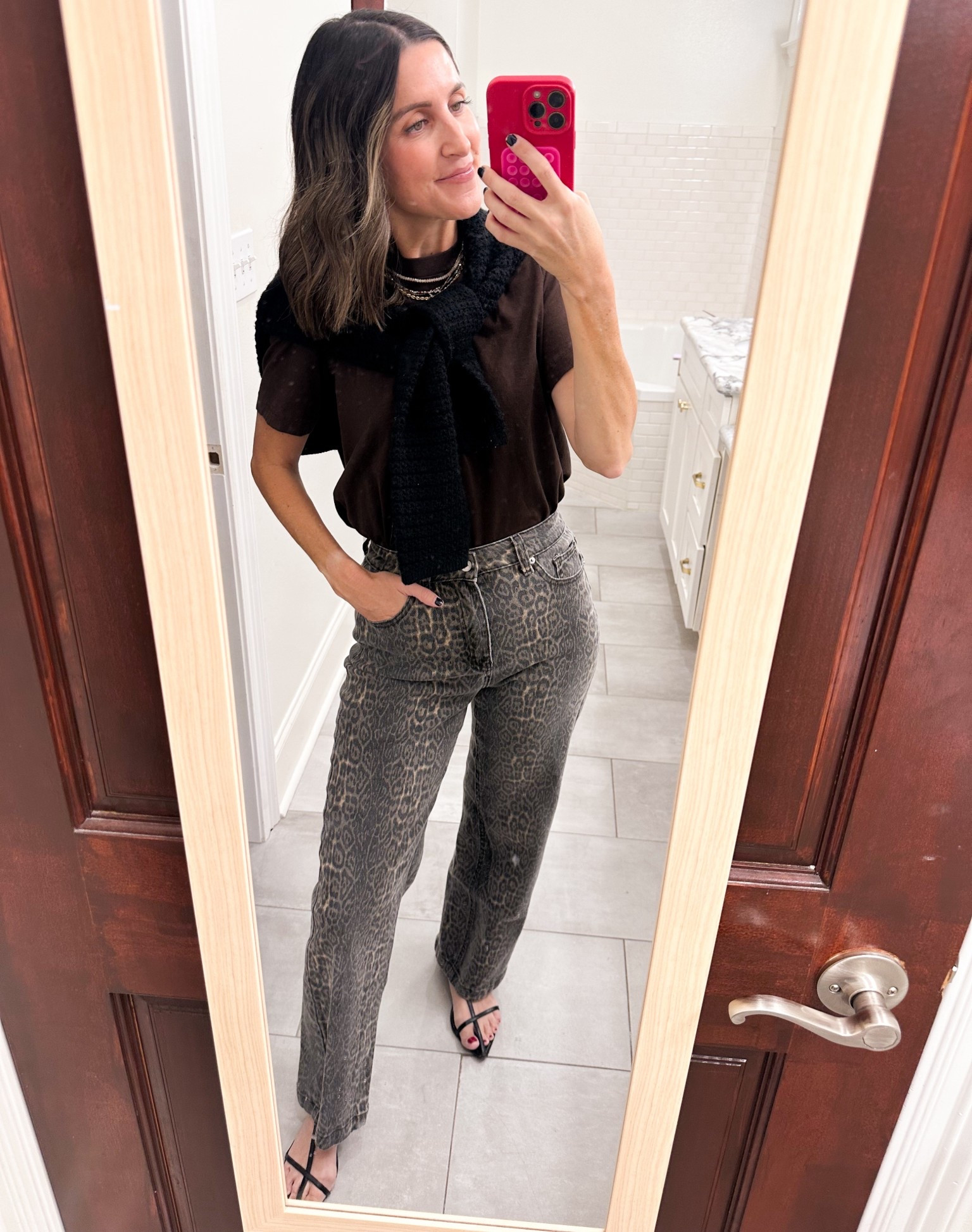 Under $50 leopard jeans. Run TTS  

#LTKOver40 #LTKFindsUnder50 #LTKFindsUnder100