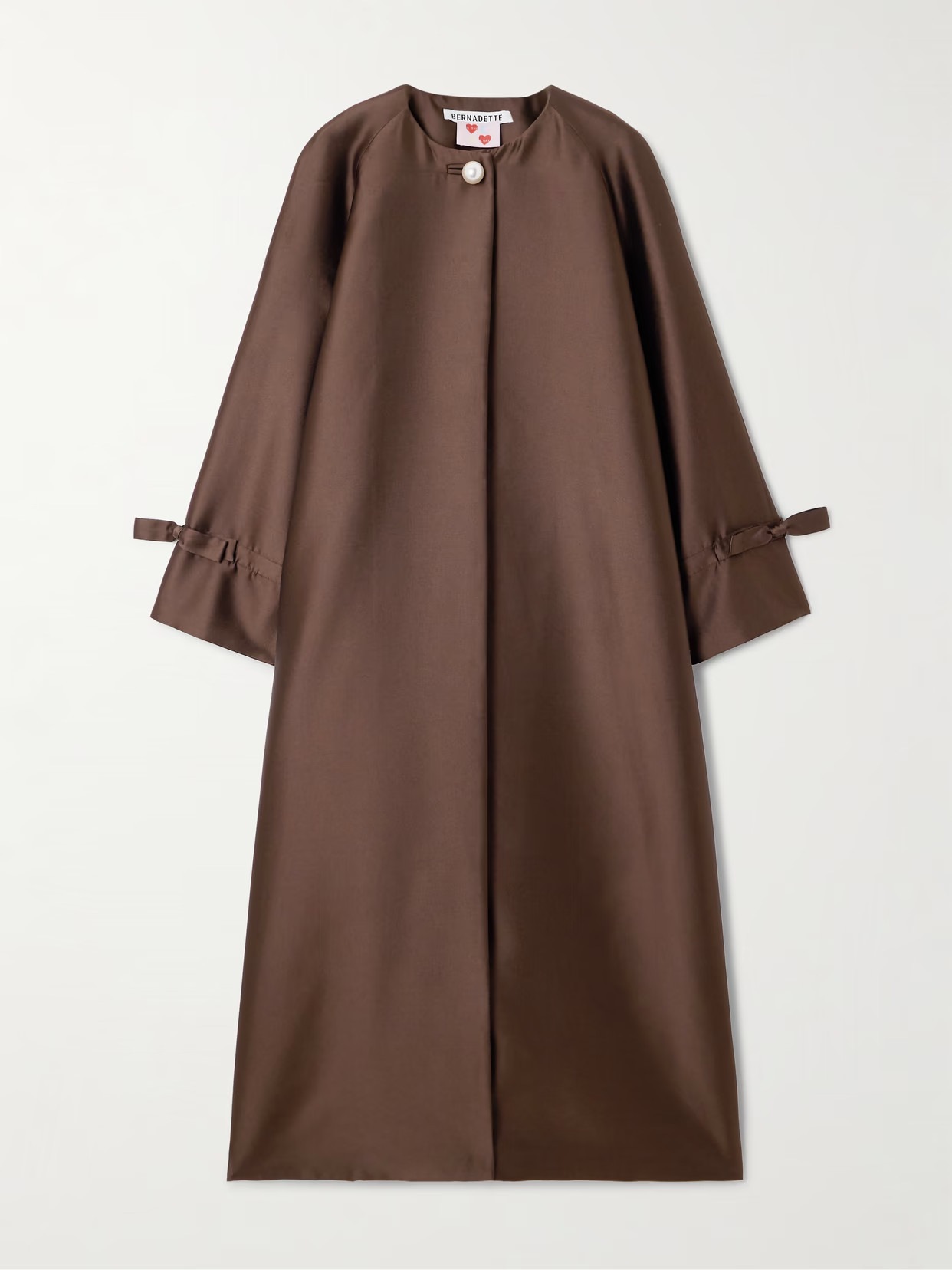 BERNADETTE - David Satin-twill Coat - Brown | NET-A-PORTER (US)