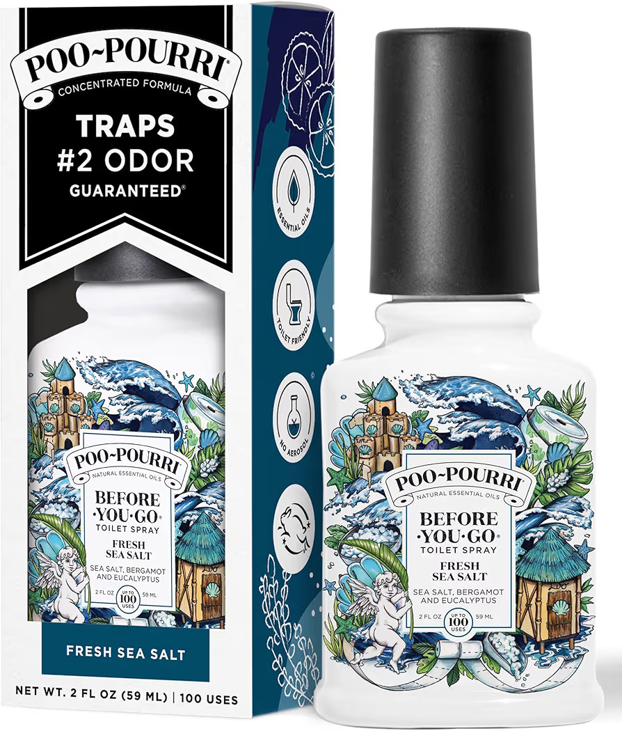 Poo-Pourri Before-You-Go Toilet Spray, Fresh Sea Salt, 2 Fl Oz, Up to 100 Uses, Bathroom Odor Deo... | Amazon (US)