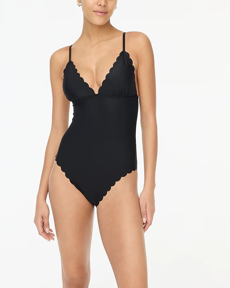 Scalloped one-piece swimsuit | J.Crew Factory