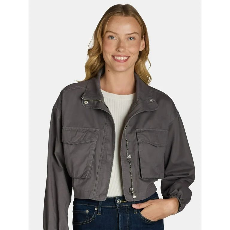 Madden NYC Women's Juniors Cargo Pocket Jacket, Sizes XXS-XXL | Walmart (US)