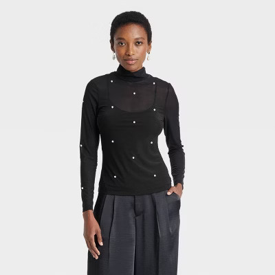 Women's Long Sleeve Fitted T-Shirt - A New Day™ | Target