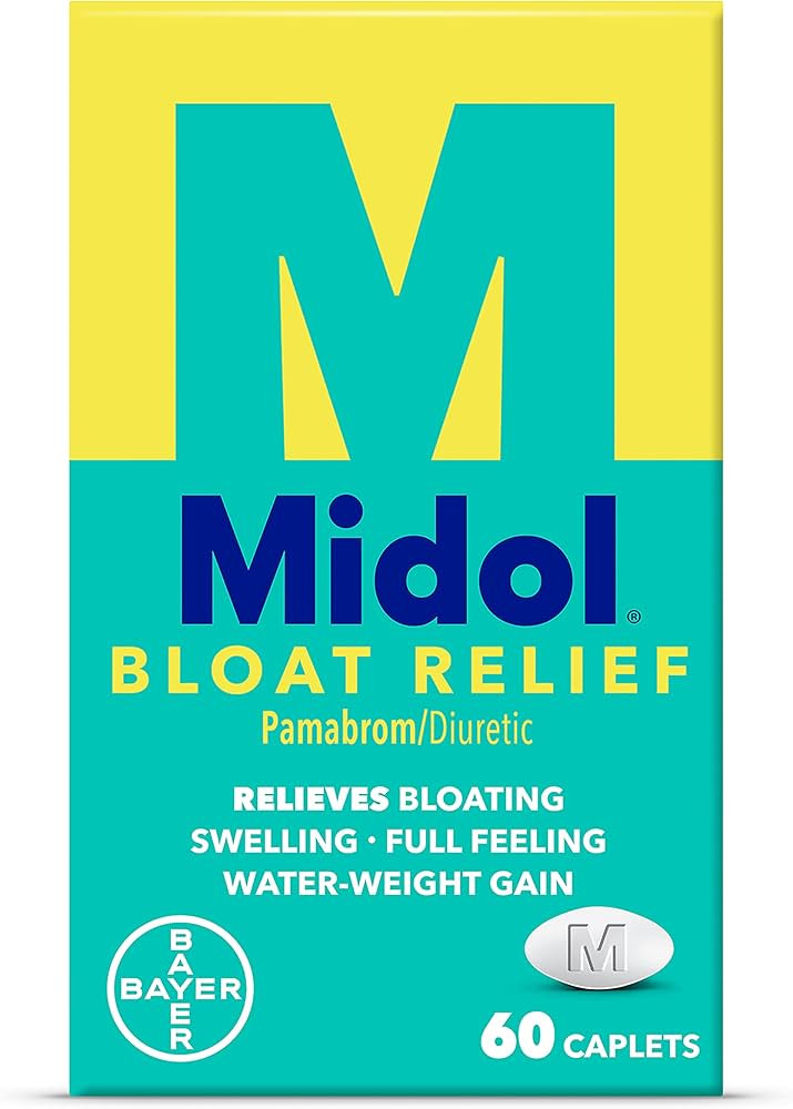Midol Bloat Relief Caplets 60ct: Midol Bloat Relief Caplets with Pamabrom, Relieve Bloating Sympt... | Amazon (US)