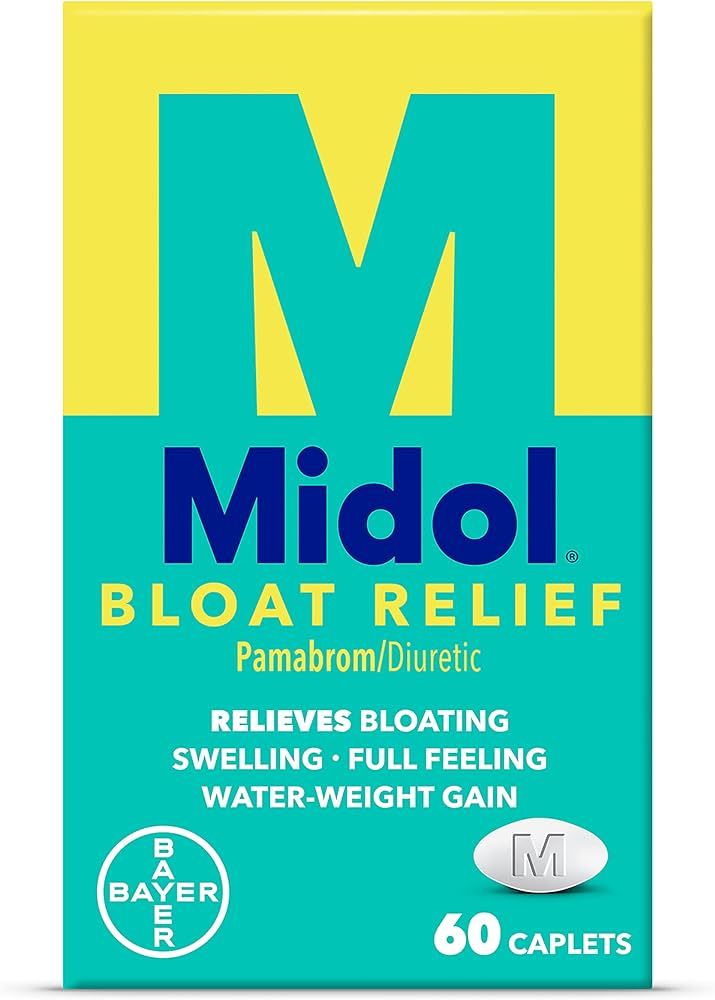 Midol Bloat Relief Caplets 60ct: Midol Bloat Relief Caplets with Pamabrom, Relieve Bloating Sympt... | Amazon (US)