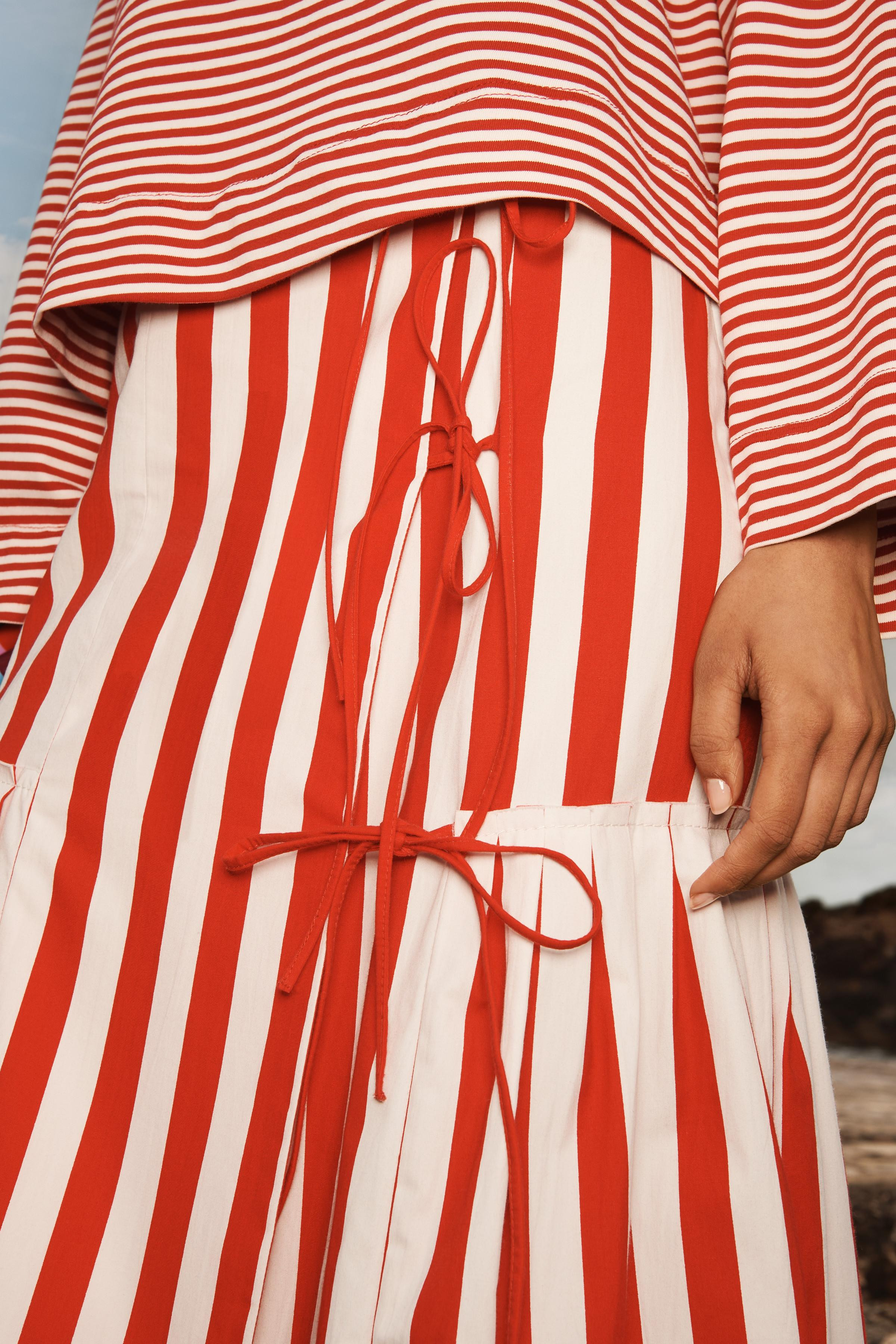 LIMITED EDITION STRIPED MIDI SKIRT | Zara US