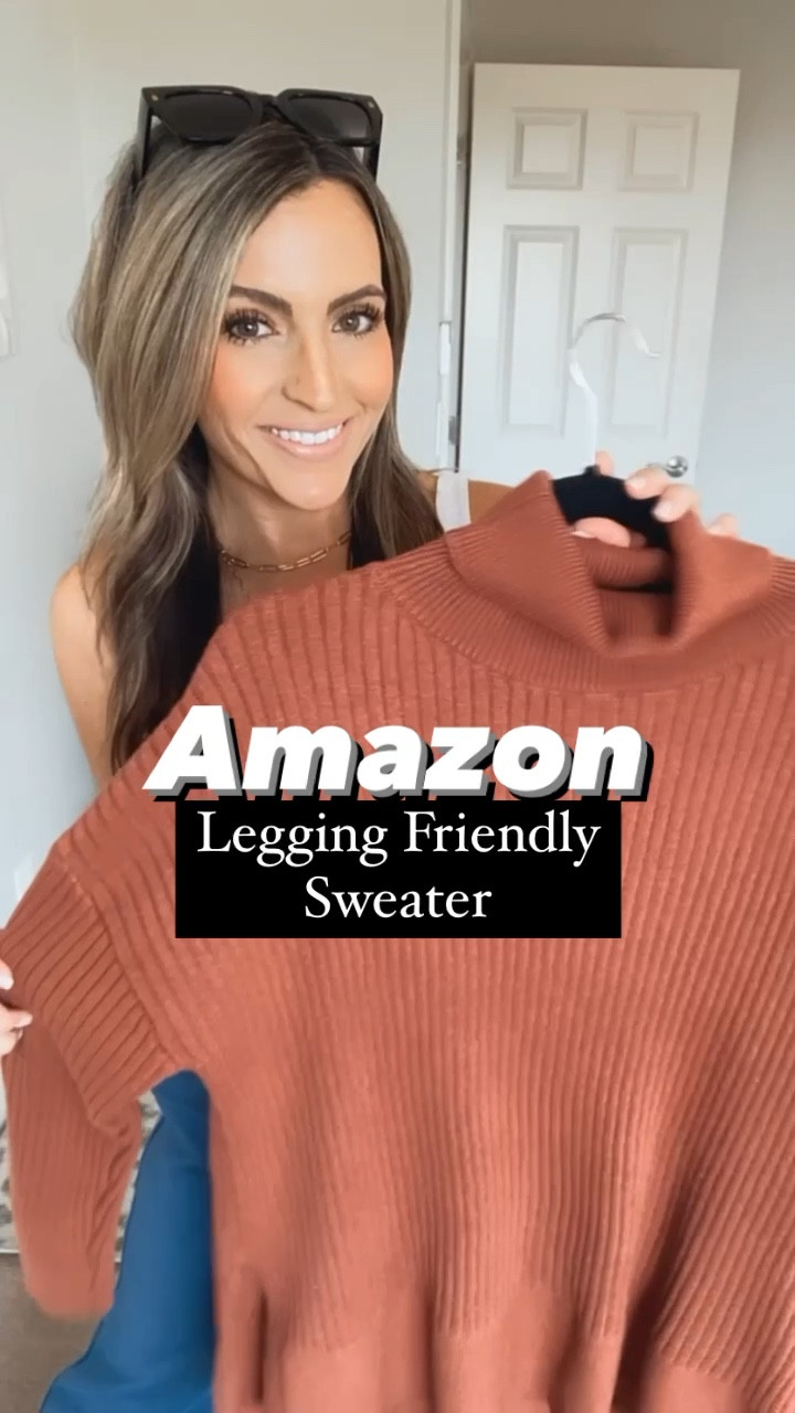 The cutest turtleneck sweater! Perfect length for leggings 🙌 
I’m wearing size S. I’m 5’5”

Thanksgiving outfit | fall fashion | boots | fall outfits | faux leather leggings 

#LTKSeasonal #LTKHoliday #LTKstyletip