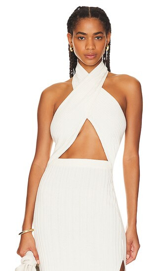 Lyon Top in White | Revolve Clothing (Global)