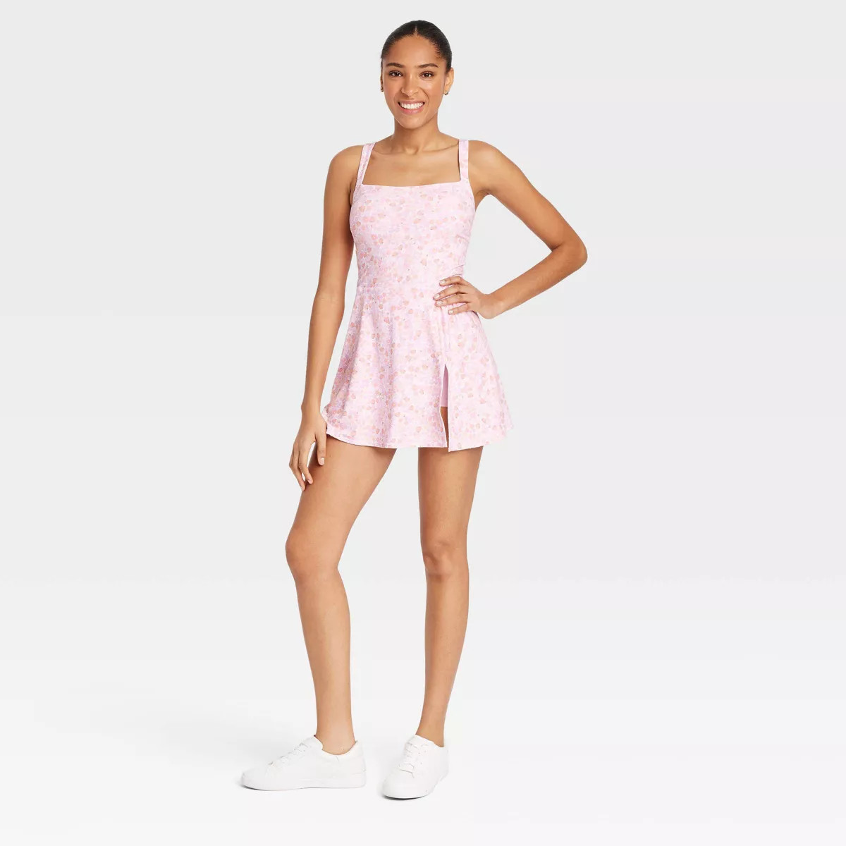Women's Knit Squareneck Slit Active Dress - JoyLab™ | Target