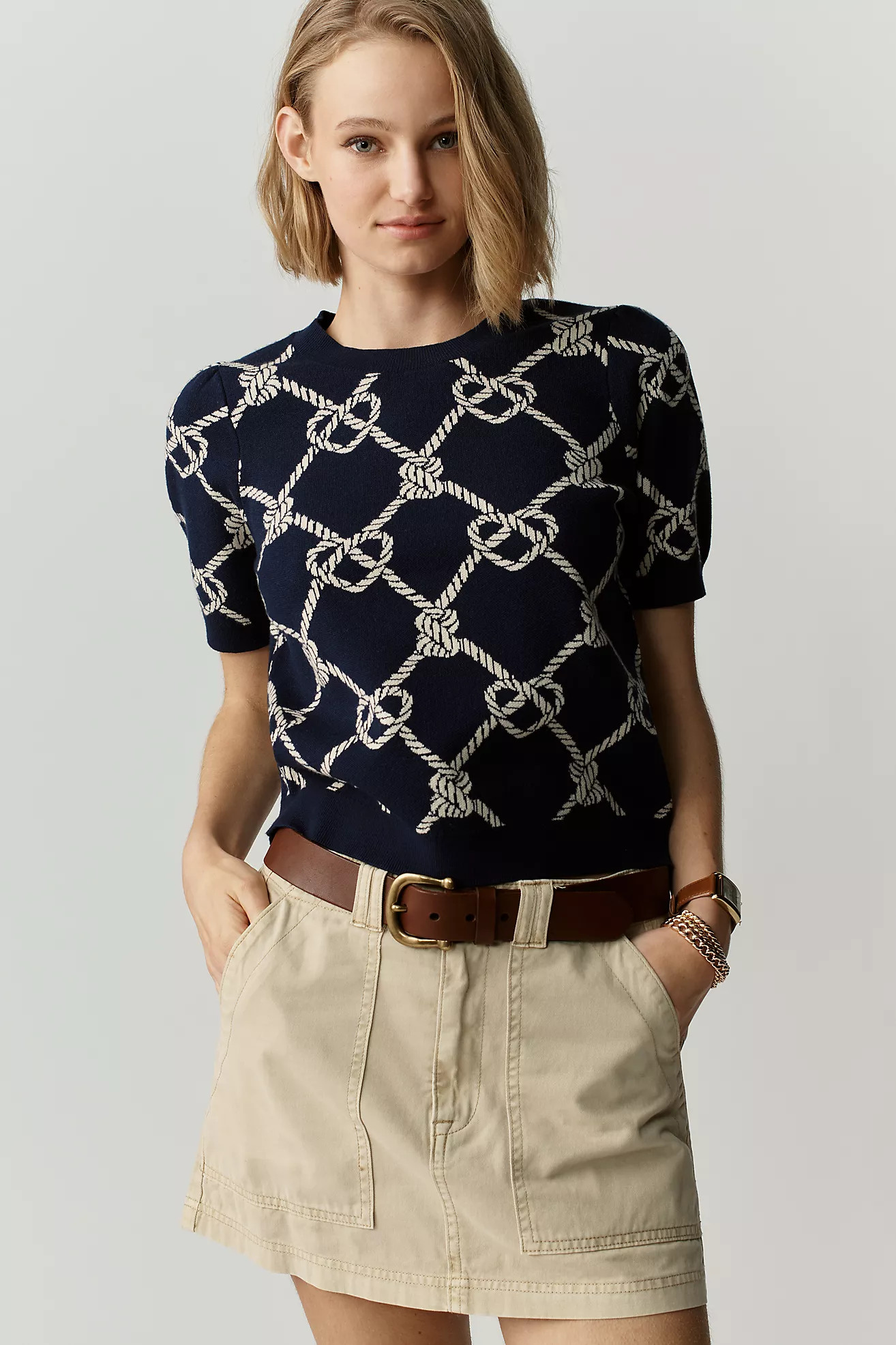 Maxine Puff-Sleeve Sweater Tee | Anthropologie (US)