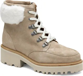 Johnston & Murphy Emmalyn Genuine Shearling Trim Hiking Boot (Women) | Nordstrom | Nordstrom