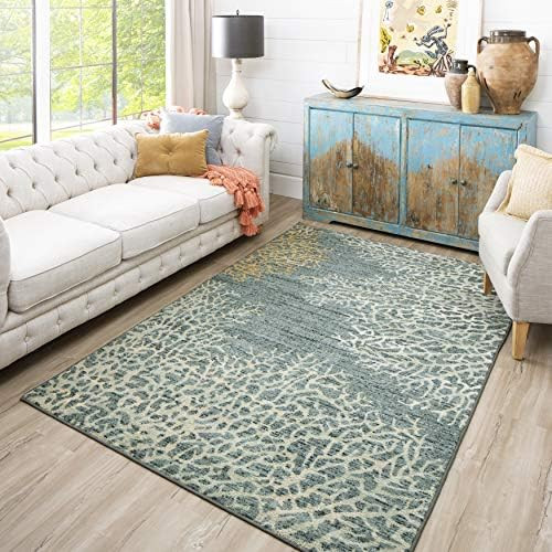 Mohawk Home Coral Reef Coastal Area Rug, 5'x8', Blue | Amazon (US)