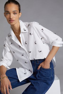 Embroidered Buttondown | Anthropologie (US)