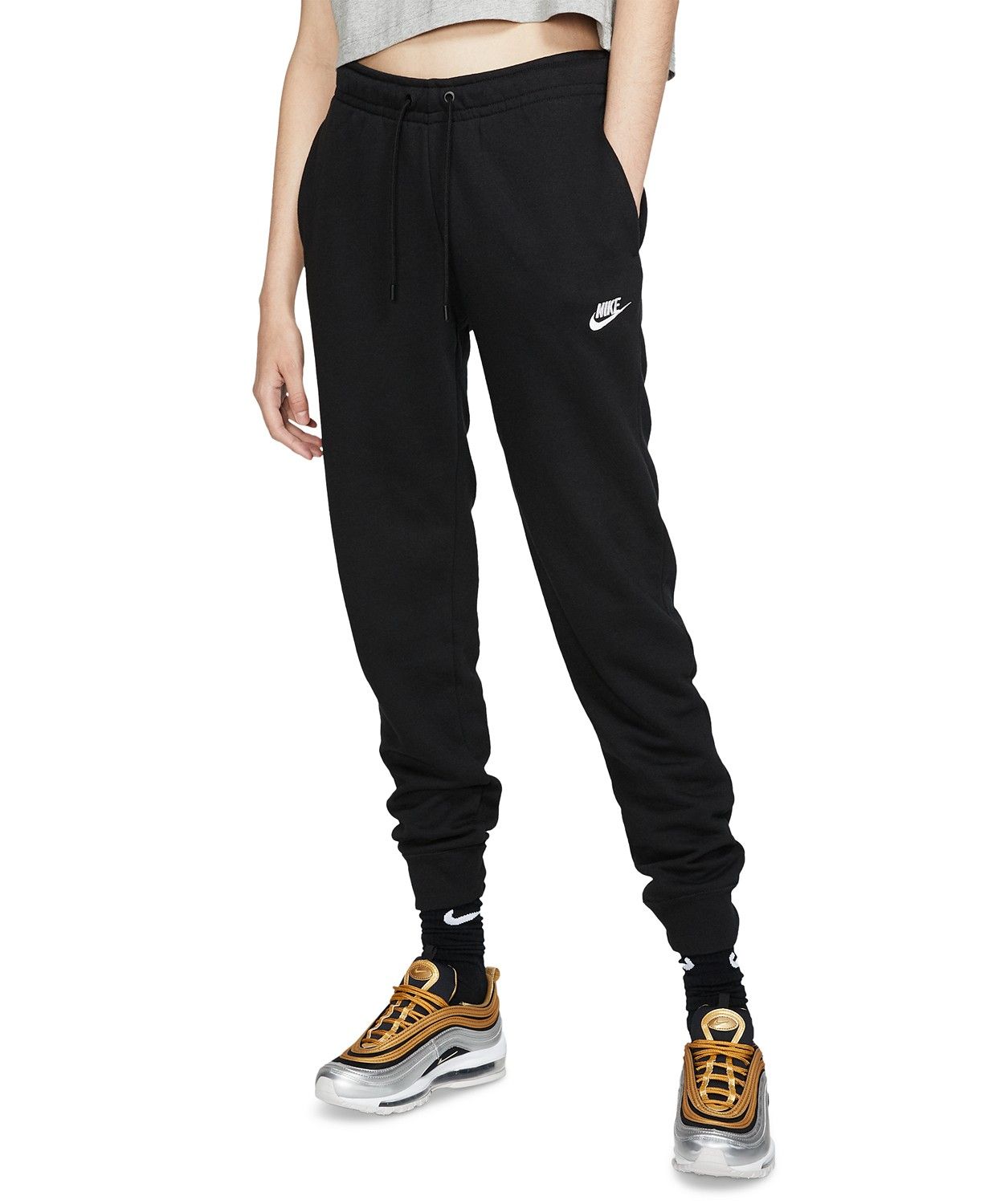 Nike Women's Sportswear Essential Fleece Full Length Joggers & Reviews - Pants & Capris - Women -... | Macys (US)