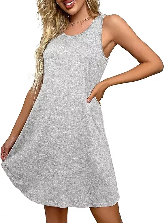 Avidlove Sleepwear Women's Nightgown Cotton Sleep Shirt Sleeveless