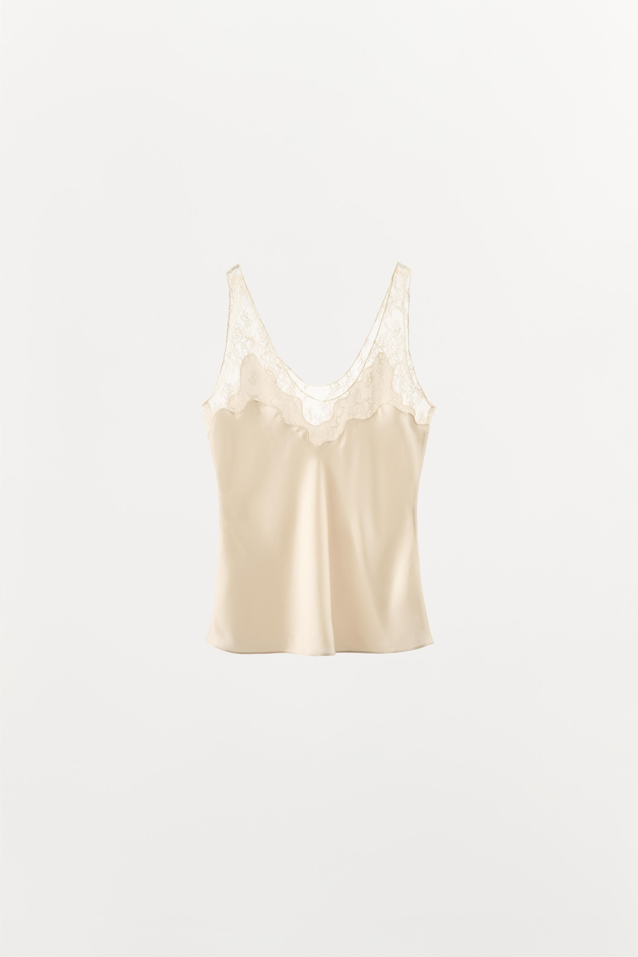 CONTRASTING CAMISOLE TOP | Zara UK