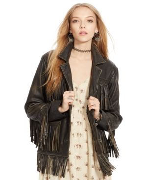 Denim & Supply Ralph Lauren Fringed Leather Jacket | Macys (US)