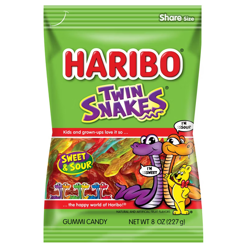 HARIBO Twin Snakes Gummy Candy - 8oz | Target