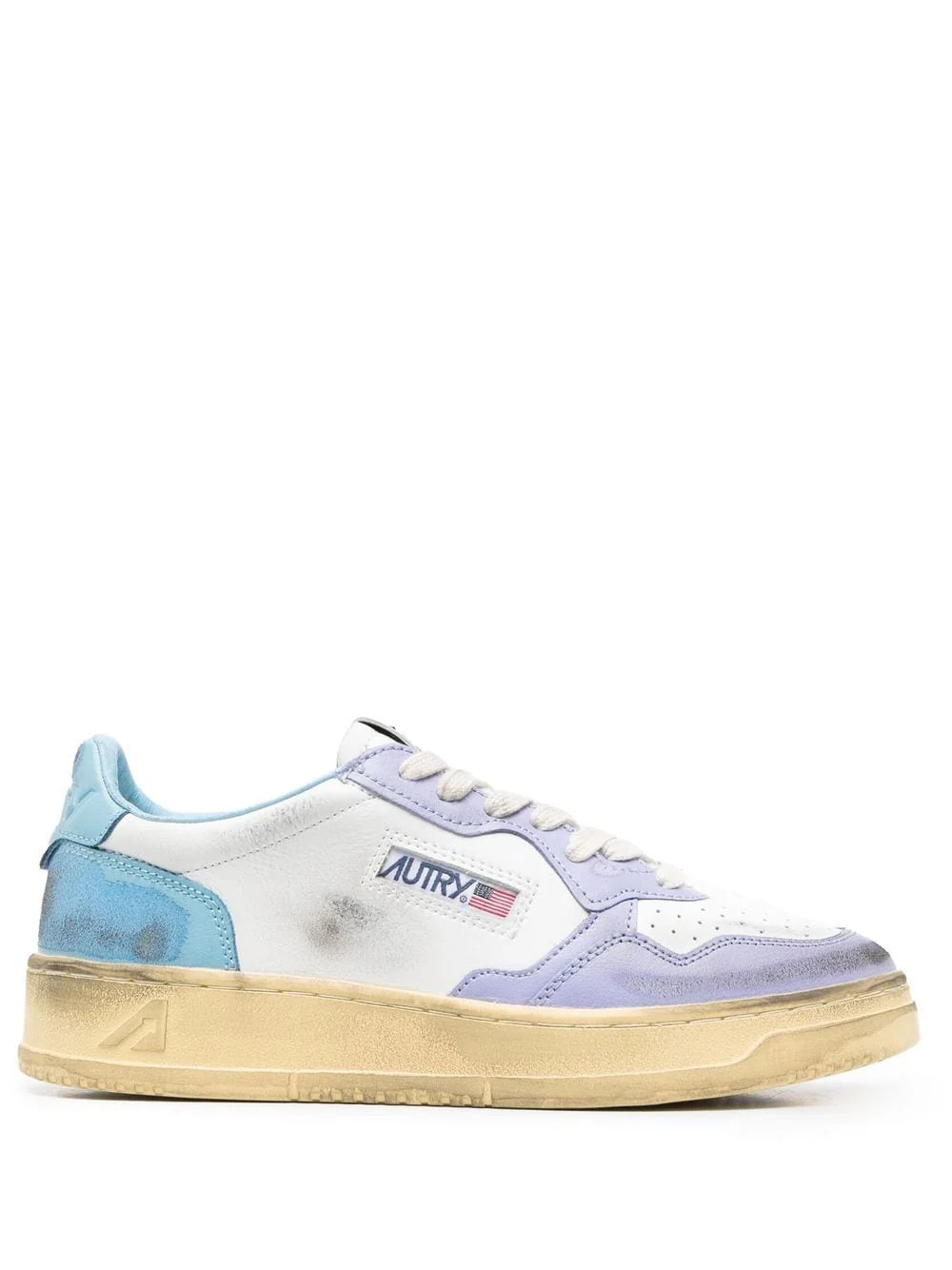 Autry Women's Calf Leather Medalist Sneakers in Lilac | Size 36 | AVLWSV | LOZURI