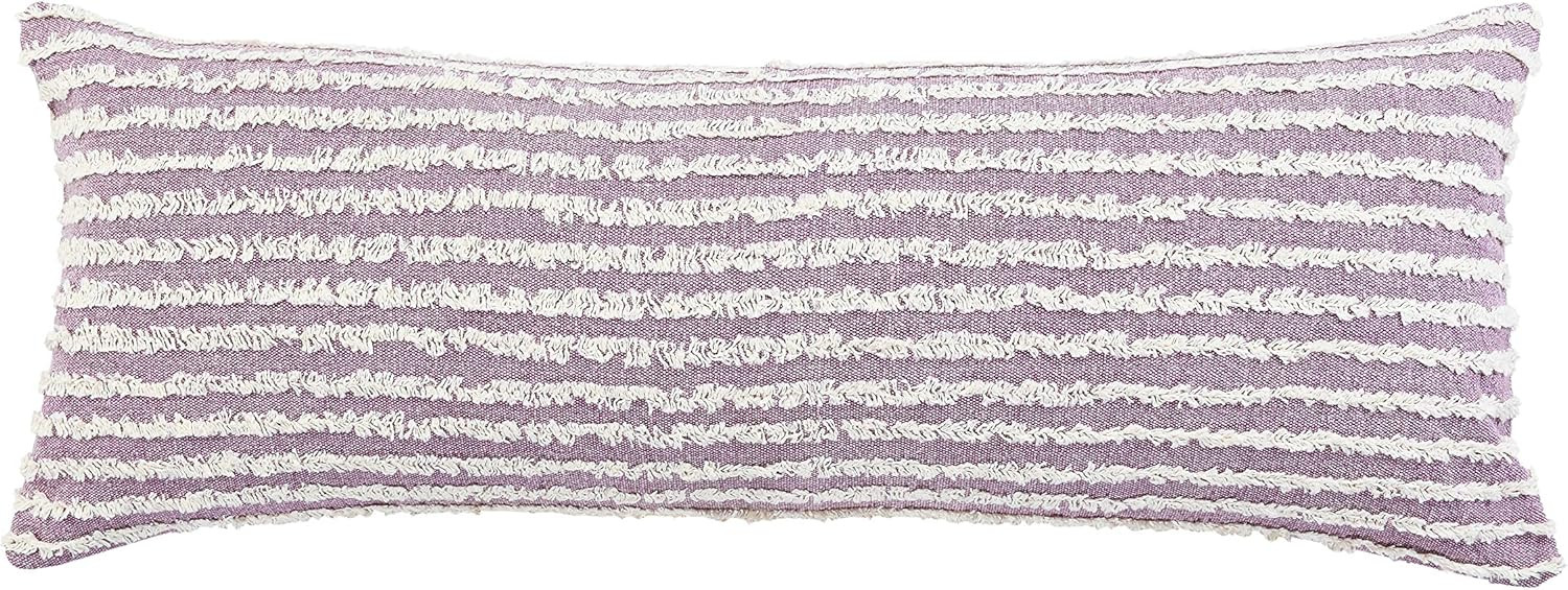 Trade AM Ox Bay Hand-Stitched Purple/White Stripe Organic Cotton Pillow Cover | Amazon (US)